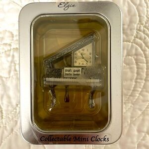 Elgin Collectable Mini Clocks- Piano
